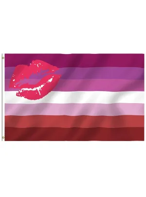 Large Lipstick Lesbian Pride Colour Flag Decoration