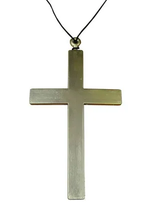 Large Monk / Priest Novelty Religious Cross Necklace Costume Accessory