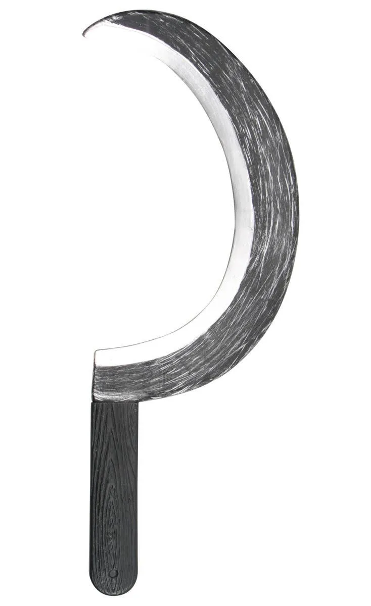 Large Novelty Silver Sickle Halloween Weapon
