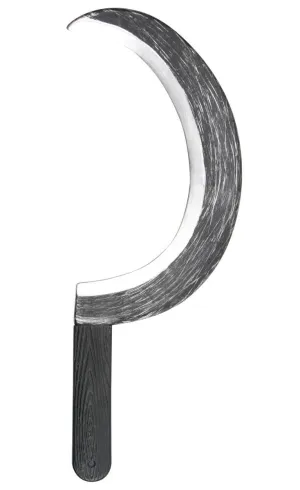 Large Novelty Silver Sickle Halloween Weapon