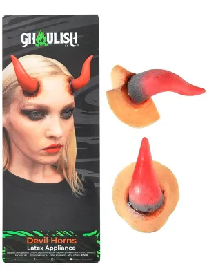 Large Red Devil Horns Special FX Latex Prosthetic