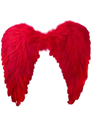 Large Red Feather Costume Wings
