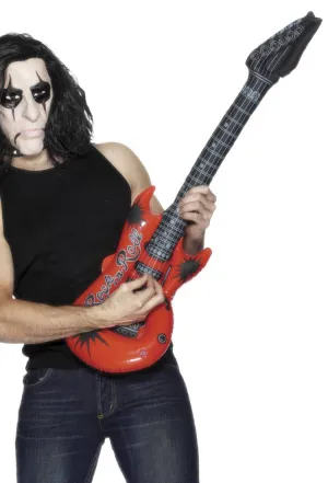 Large Red Inflatable Guitar Costume Accessory