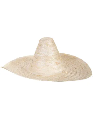 Large Straw Mexican Sombrero Costume Hat