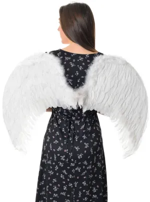Large White Deluxe Feather Angel Costume Wings