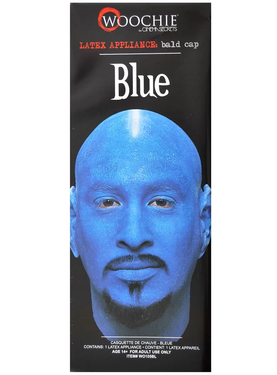 Latex Blue Bald Cap Special FX Prosthetic