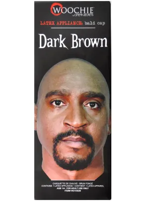 Latex Dark Brown Bald Cap Special FX Prosthetic