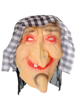 Latex Evil Old Witch Halloween Costume Mask