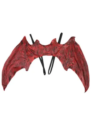 Latex Red Devil Halloween Wings
