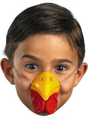 Latex Yellow Chicken Nose Costume Accessory