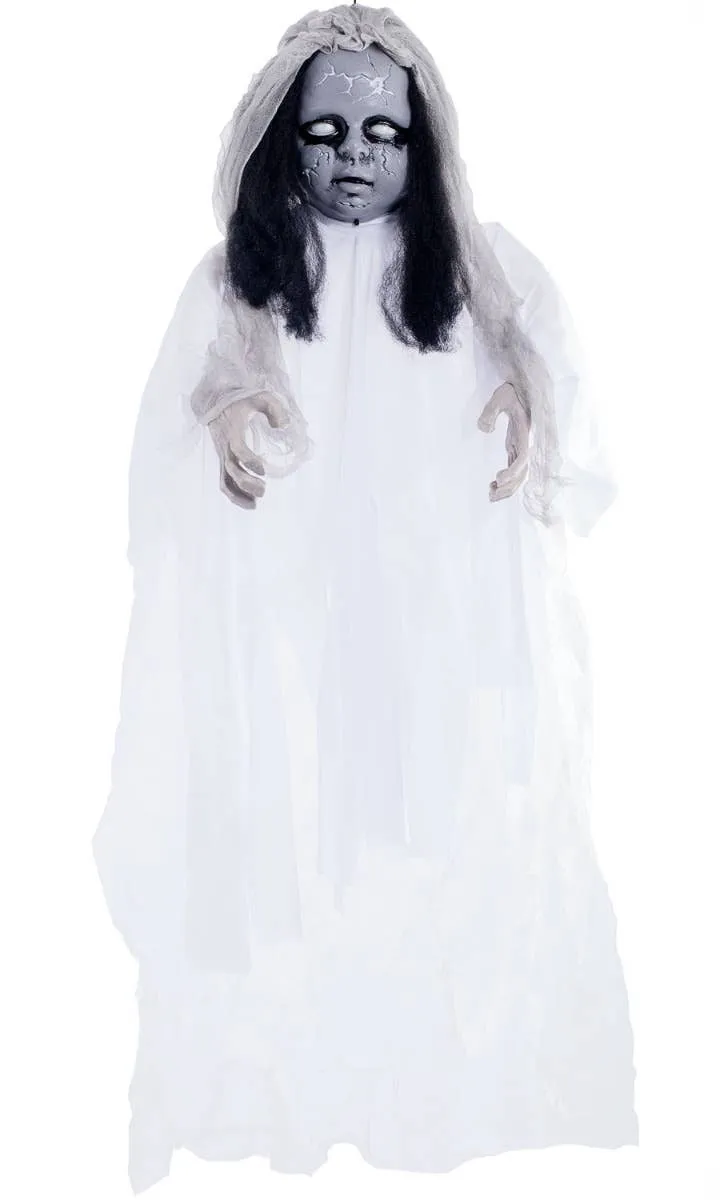 Laughing Creepy Light Up Ghost Doll Halloween Decoration