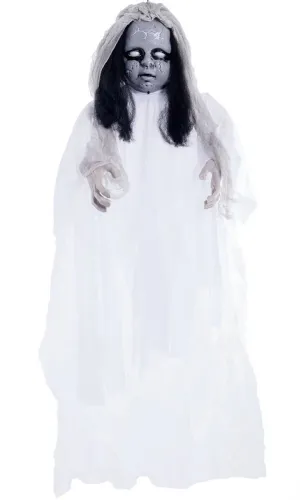 Laughing Creepy Light Up Ghost Doll Halloween Decoration