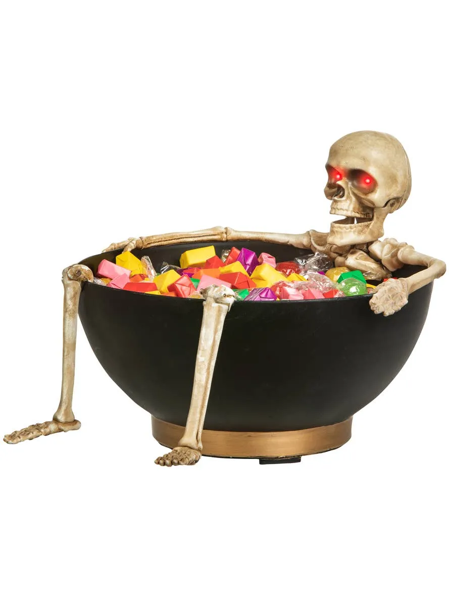 Laughing Skeleton Candy Bowl Halloween Decoration
