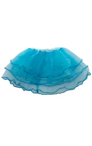Layered Mesh Girls Blue Frilled Costume Tutu