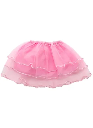Layered Mesh Girls Pink Frilled Costume Tutu