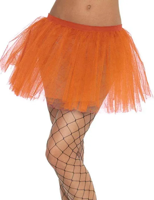 Layered Orange Womens Costume Tutu