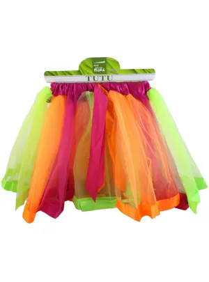 Layered Pink, Orange and Green Womens Fairy Tutu