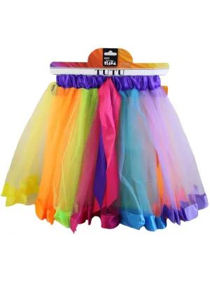 Layered Rainbow Womens Fairy Tutu
