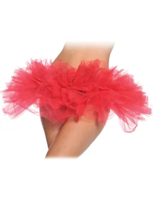 Layered Sexy Red Womens Mini Costume Tutu