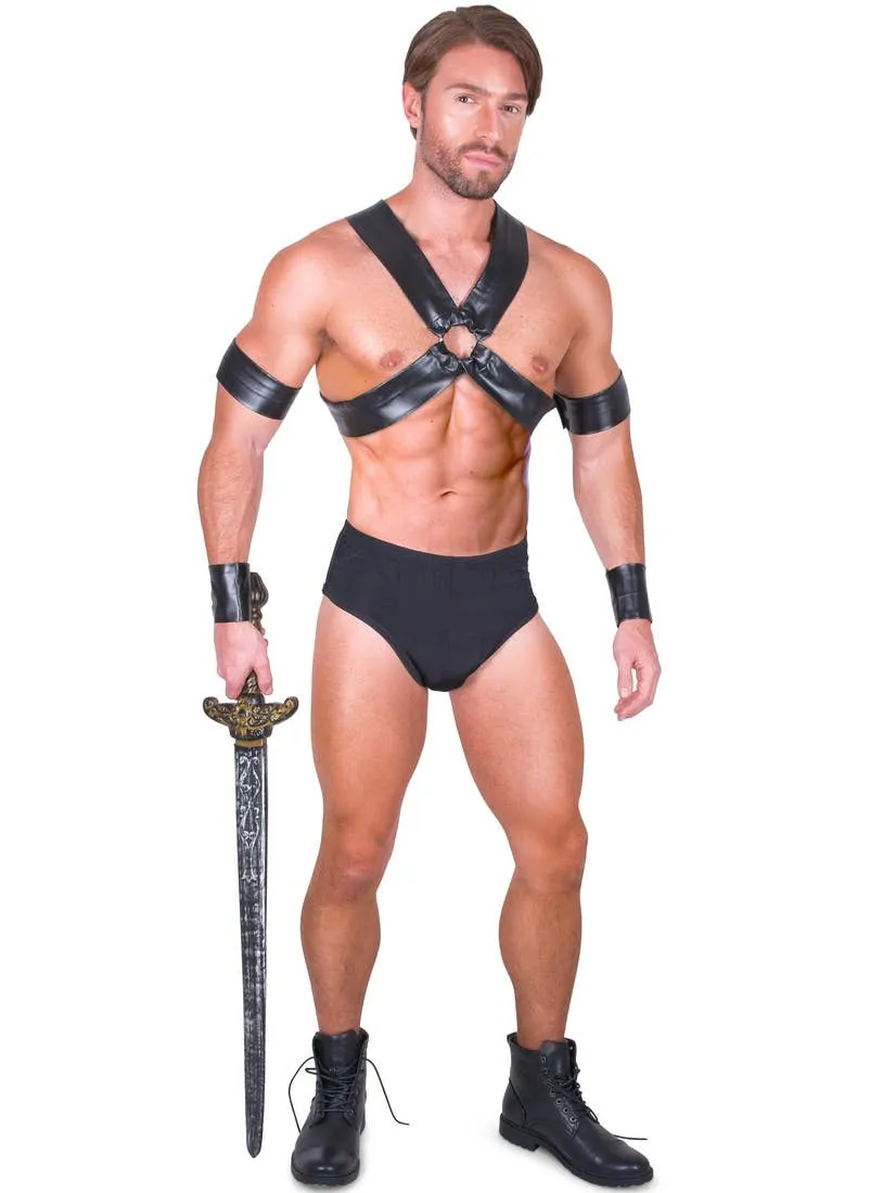 Leather Look Gladiator Mens Mad Max Inspired Costume