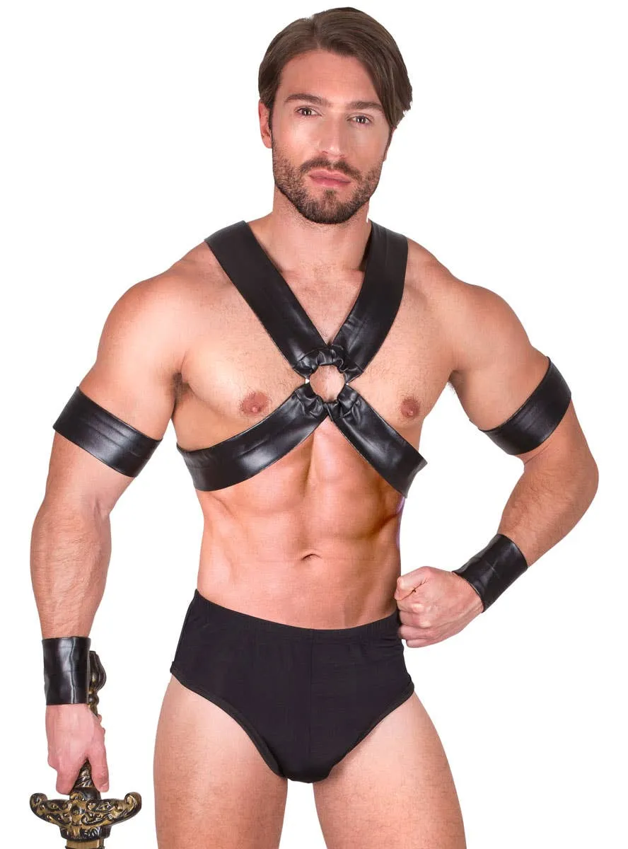 Leather Look Gladiator Mens Mad Max Inspired Costume