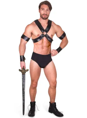 Leather Look Gladiator Mens Mad Max Inspired Costume