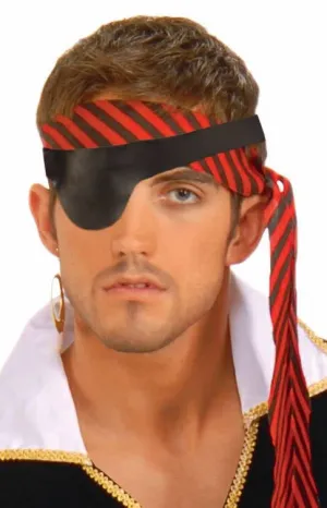 Leather Look Pirate Eye Patch Costume Accessory