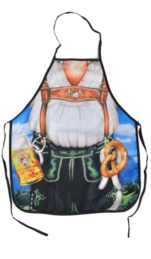 Lederhosen Beer Belly Print Novelty Oktoberfest Apron