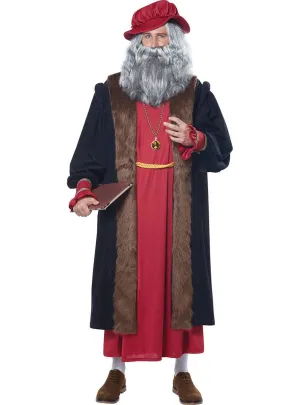 Leonardo Da Vinci Mens Fancy Dress Costume