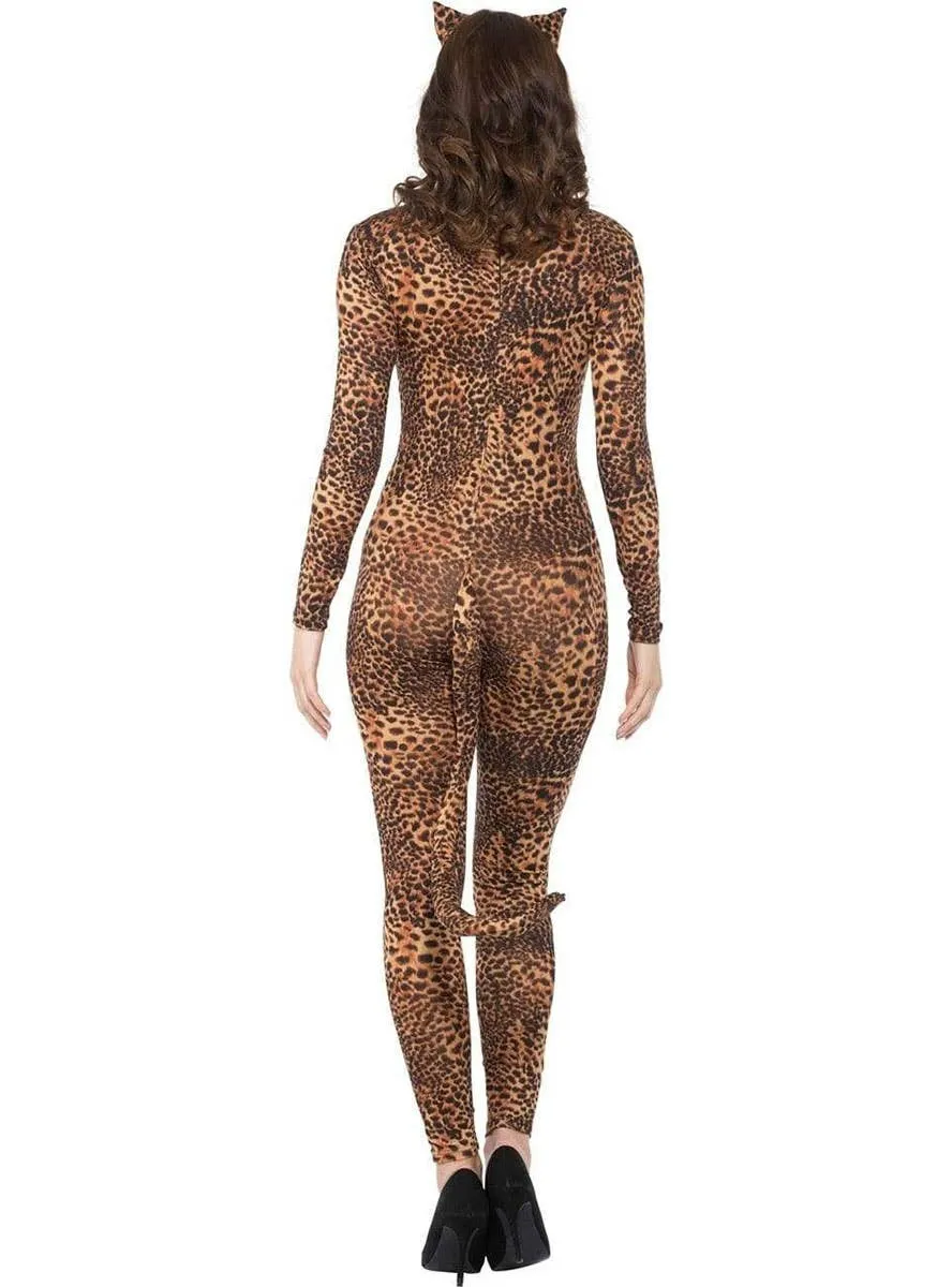 Leopard Catsuit Womens Sexy Costume