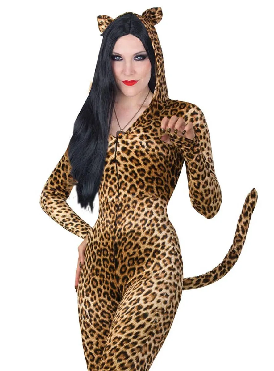 Leopard Print Catsuit Womens Costume