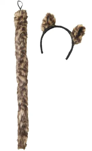 Leopard Print Ears and Tail Accessory Set