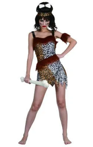 Leopard Print Womens Prehistoric Cavewoman Costume