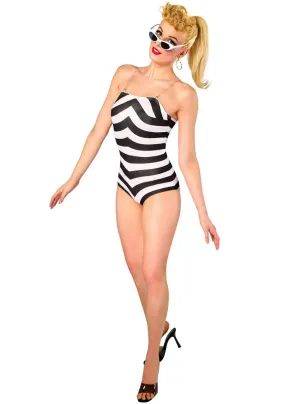 Licensed 1959 Womens Barbie Swimsuit Costume