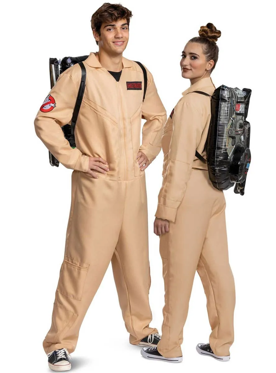Licensed 80s Ghostbuster Mens Deluxe Jumpsuit Costume