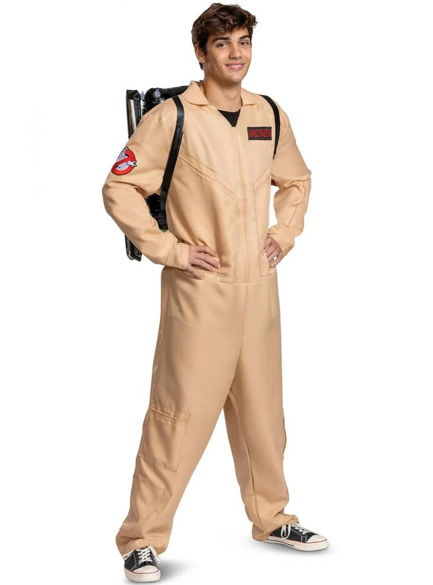 Licensed 80s Ghostbuster Mens Deluxe Jumpsuit Costume