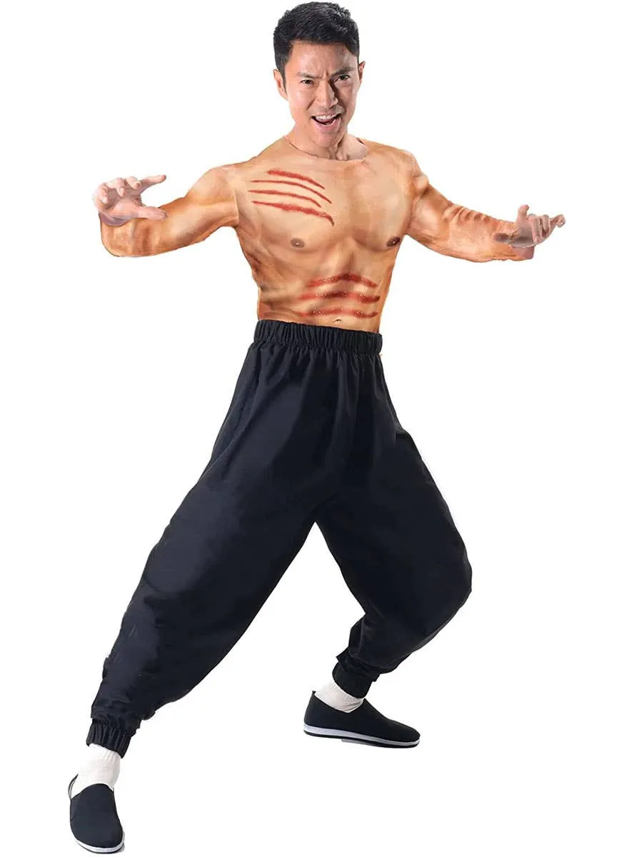 Licensed Bruce Lee Mens Muscle Shirt Kung Fu Costume