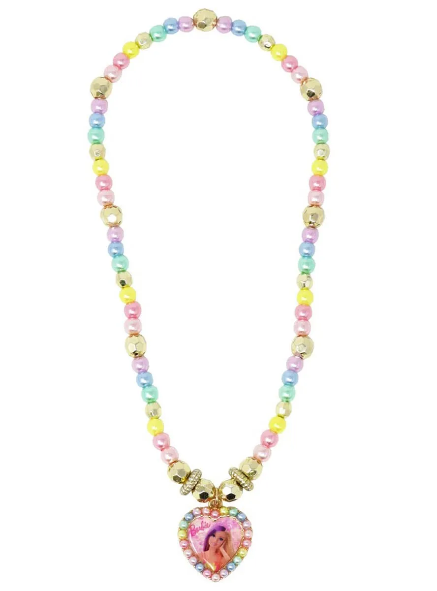 Licensed Rainbow Barbie Girls Costume Necklace