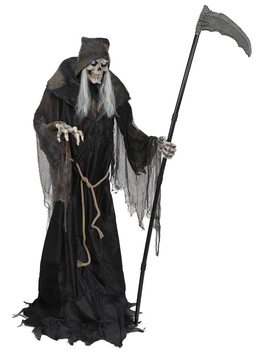 Life Size Animated DigitEye Lunging Grim Reaper Halloween Decoration