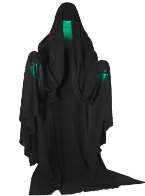 Life Size Animated Hooded Phantom Halloween Decoration with Lights