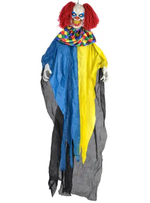 Life Size Hanging Scary Clown Halloween Decoration with Lights