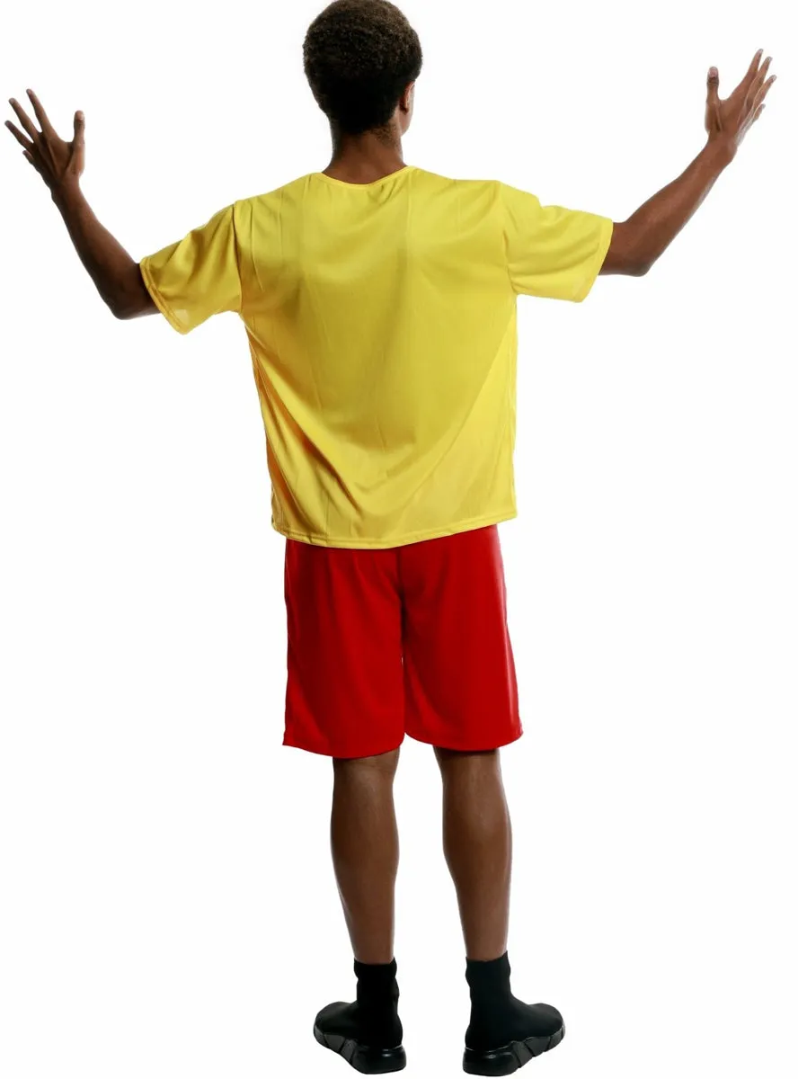 Lifesaving Red and Yellow Mens Lifeguard Costume