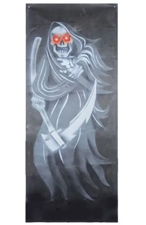 Light and Sounds Grim Reaper Door Curtain