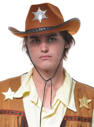 Light Brown Sheriff Deputy Adults Cowboy Hat