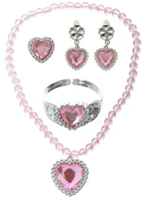 Light Pink 4 Piece Girls Princess Jewellery Set