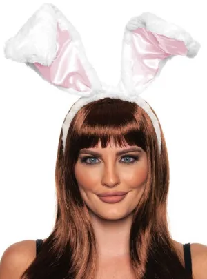Light Pink and White Bunny Ears and Tail Set