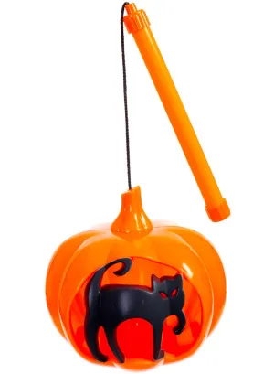 Light Up Black Cat Jack O Lantern Trick or Treat Safety Light