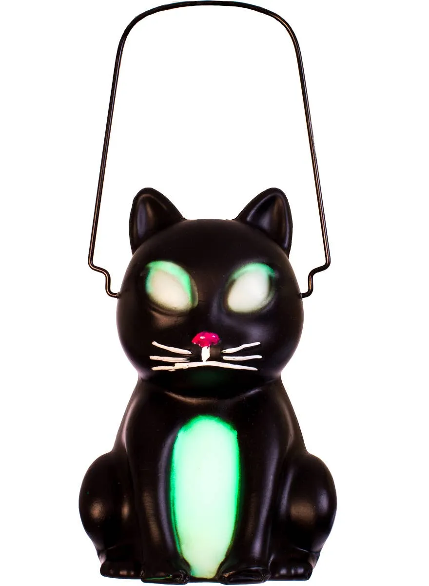 Light Up Black Cat Lantern Halloween Decoration
