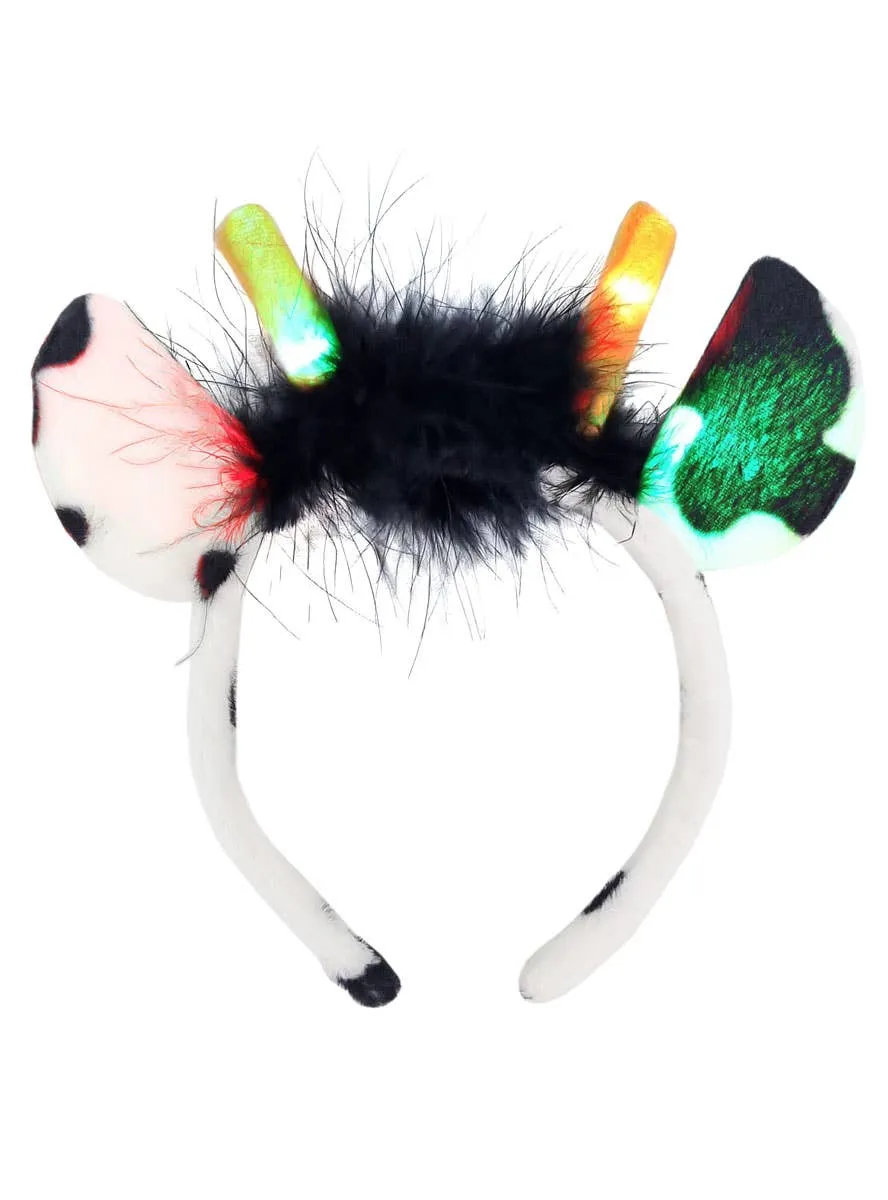 Light Up Cow Headband Costume Accessory