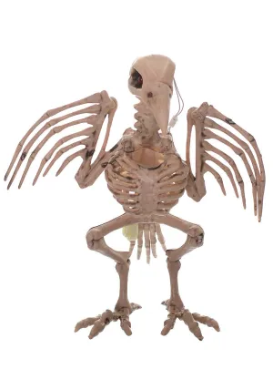 Light Up Crow Skeleton Halloween Decoration